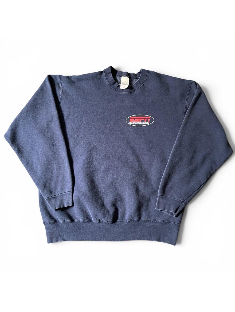 Vintage ESPN The Magazine Sweater Blue Long Sleeve Crew Pullover Men's XL